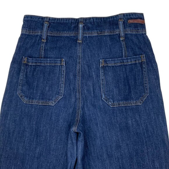 Anthropologie Pilcro Ultra High Rise Wide Leg Jeans 27 Blue Button Fly Feminine - Picture 8 of 12